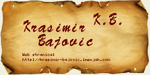 Krasimir Bajović vizit kartica